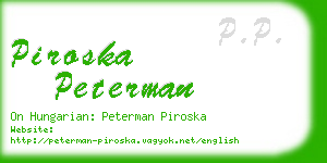 piroska peterman business card